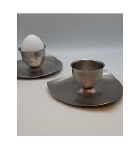 Diseño Exclusivo, Logotipo Personalizado, Juego de 2 Tazas para Huevos Cocidos de Acero Inoxidable, Decoración para Mesa de Cena Real, Producto a Precio Económico - Product Image 4