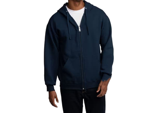 Sweat-shirt à capuche bleu pour homme, couleur unie, décontracté, tricoté, produit très demandé, 100% coton. - Product Image 3