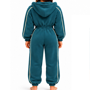 Combinaison en polaire pour femmes EAZWEARS, style color block, mode féminine, fabrication OEM, vente en gros, fabricant, fournisseur, directement de l'usine - Product Image 4
