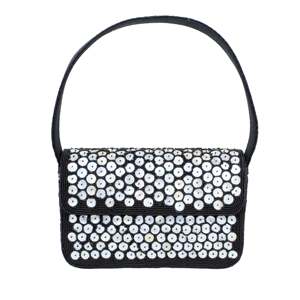 Sac à bandoulière en daim fait main avec perles et pompons, sac à main classique décontracté pour soirée, fête ou mariage - Product Image 4