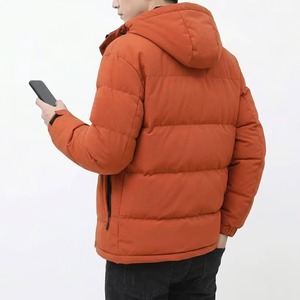 Chaqueta Acolchada de Algodón para Hombre, Casual, de Invierno, Resistente al Viento, con Capucha, Reversible, Cuello Alto, con Contraste de Color - Product Image 5