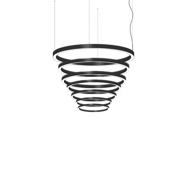 LN LED Architectural LED Suspension Géométrique Lustre Moderne Décoration Maison Luxe Hôtel Éclairage Bureau Suspension Lampe