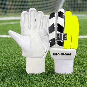 Gants de gardien de but en latex blanc gaufré allemand de qualité supérieure, design personnalisé, sangle élastique, coupe négative - Product Image 3