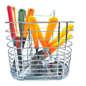 Stainless Steel Storage Rack/Holder Multifunctional Kitchen Dish Cutlery <b>Wall</b> Mounted Spoon Stand In Wholesale - Product Image 1