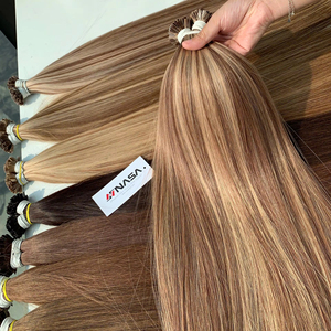 Extensions de cheveux à pointe plate, cheveux vierges Remy, style lisse - Product Image 1