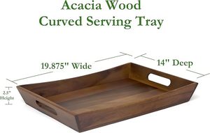 Bandeja de servir de madera personalizable con apariencia premium para bodas, fiestas y decoración de hoteles - Product Image 6