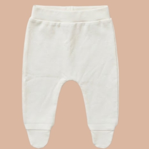 Ensemble de vêtements pour bébé bio Cot & Candy, 2 pièces, haut kimono blanc cassé avec pantalon à pattes, motif animal mignon pour garçons de 0 à 6 mois - Product Image 5