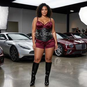 Genuine Leather Multi-Buckle Waist Cincher Heavy Duty Steel Boned <b>Waspie</b> Corset with D-Rings | Wholesale Punk Gothic <b>Belt</b> - Product Image 3