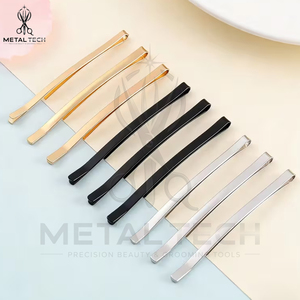 Meilleures ventes de pinces à cheveux en métal or, noir et argent, personnalisées et professionnelles pour la coiffure en salon - Product Image 2