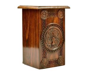 Urna hecha a mano de palisandro para cenizas humanas, caja de madera de árbol de la vida, urna de cremación personalizada para hechos a mano - Product Image 1