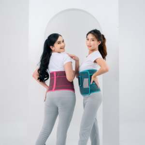 Corset en charbon de bambou nano de qualité supérieure, au design moderne et aux couleurs élégantes rose et turquoise, pour l'abdomen et la taille - Product Image 6