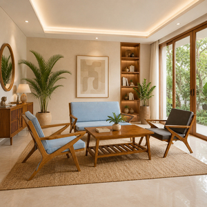 Commercial Luxury Teak Wood Modern Malmo <b>Mid</b>-<b>Century</b> Sofa Set Living Room Furniture Coffee <b>Table</b> Home Furniture Resort Spaces - Product Image 5