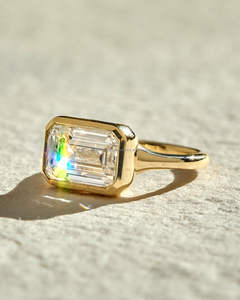 Igi/gia แล็บตัดเพชรวินเทจ14K สีเหลืองแหวนแต่งงาน/งานหมั้นใส่ได้ทั้งชายและหญิงสีขาวทองคุณภาพดีสำหรับงานปาร์ตี้ครบรอบ-คุ้มค่า - Product Image 3