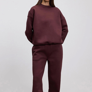 Sweatshirts pour femmes à col montant et épaules tombantes, coupe ample, en molleton 100% coton épais, OEM, marque privée, les plus tendances - Product Image 1