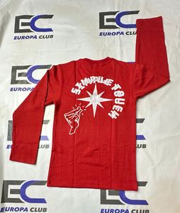 T-shirt à manches longues en coton 100% fabriqué en usine, coupe classique, impression sérigraphique, col rond personnalisé - Product Image 2