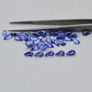 Pierre semi-précieuse naturelle Tanzanite bleue 3x4mm, taille poire facettée, en vrac, pour bijoux, vente en gros, pierre précieuse tendance, meilleure collection 2026 - Product Image 3