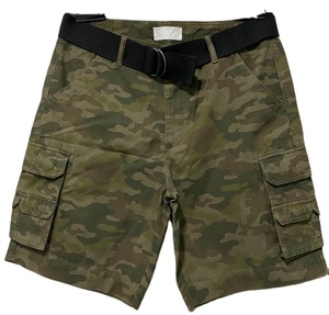 Custom CAMO Print hombres verano estilo casual 100% algodón calidad Zip Fly Cargo pantalones cortos cómodos de cintura media regular - Product Image 1