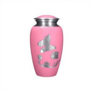 Urnes funéraires artisanales pour cendres humaines, urne pour cendres d'adultes, hommes et femmes, décorative, pour enterrement, rose argenté - Product Image 1