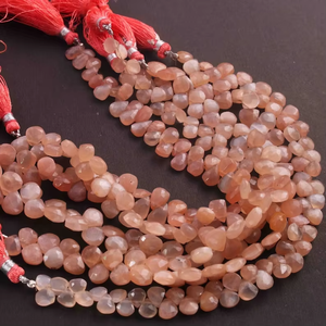 Natural Peach Moonstone Round Beads Pink Gemstone Beads <b>String</b> Loose Beads DIY Jewelry Making Wholesale Price Bulk For Women - Product Image 3