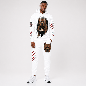 Casual Weekend Tracksuit Men Hoodie And Relaxed <b>Pants</b> Set Comfortable Soft Fabric Everyday Outfit - Product Image 4