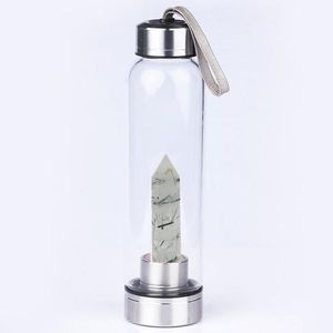 Collezione di Bottiglie d'Acqua in Vetro con Essenza di Pietra Naturale e Piatti - Product Image 6