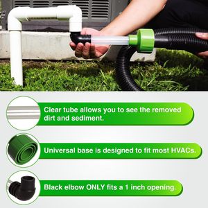 Adaptateur universel pour aspirateur d'atelier pour le nettoyage des conduites de drainage de climatiseurs HVAC, outil de débouchage des condensats, accessoire pour aspirateur <span class=keywords><strong>eau</strong></span> et poussière - Product Image 2