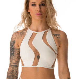 Top de Pole Dance para Mujer 2026, Cuello Alto, Ligero, Transpirable, con Logotipo Personalizado, Elástico, a la Moda, Servicio OEM, Tops Personalizados para Mujer - Product Image 1