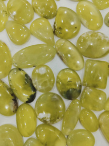 100% Prehnita amarilla Natural, piedras preciosas sueltas de alta calidad, cabujón de Prehnita amarilla, lote de piedras preciosas curativas, joyería hecha a mano - Product Image 3