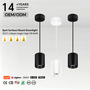 Foco <span class=keywords><strong>LED</strong></span> de Superficie de <span class=keywords><strong>20W</strong></span> con Alto CRI80 Ra, Carcasa de Aluminio, Instalación sin Perforaciones, <span class=keywords><strong>Downlight</strong></span> Interior para Proyectos de Ingeniería - Product Image 1