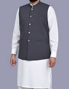 Chaleco de Invierno para Hombre, Transpirable, Lavable, Cuello en V, Estilo Indio/Pakistaní, Informal, Formal, para Bodas, en Oferta - Product Image 2