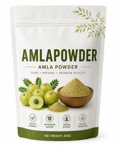 Poudre d'Amla Sauvage de Qualité Cosmétique Supérieure, Sans Produits Chimiques, 250g, 100% Naturelle, Fournisseur en Gros d'Inde - Product Image 1