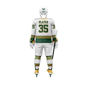 Ensemble de sport de hockey sur glace personnalisé pour hommes, 100 % polyester, séchage rapide, imprimé numérique, uniforme d'équipe de hockey sur glace écologique - Product Image 2