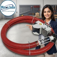 Convoyeur à vis flexible automatique Micron India motorisé |   Système de transfert de poudre chimique, hauteur de levage de 6 pouces, taille personnalisée