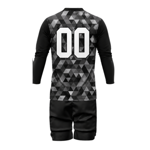 Ensemble de sport sublimé noir et gris pour hommes, uniforme de volley-ball à manches longues, vêtements légers en polyester pour compétition d'équipe - Product Image 3