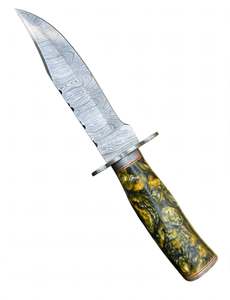 Handcrafted Patterned Steel Clip-Profile Utility <b>Craft</b> <b>Tool</b> Marbled Handle Executive Display Piece - Product Image 5