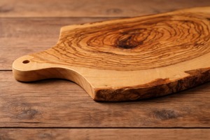 Tabla de Cortar Redonda de Madera de Olivo Ecológica con Asa para Preparación de Alimentos - Product Image 2