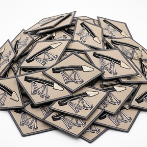 Hexagon Fuel Cell Filler Patch Custom Manufacturer Dual Neck Intake <b>Applique</b> Merrow Border Badges - Product Image 6