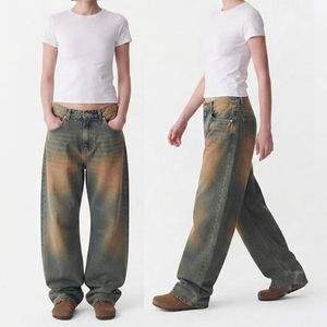Pantalones Vaqueros de Mezclilla Vintage de Alta Calidad para Mujer, Cintura con Botones, Lavado a la Piedra, Estilo Urbano, Pantalones de Mezclilla Americanos - Product Image 1