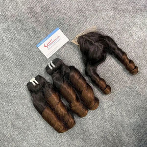 2024 Top articles Super Double dessiné paquets de cheveux vierges 100% cheveux humains bruts boucles rebondissantes teintes pour les femmes noires pas d'emmêlement en gros - Product Image 2