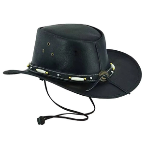 Chapeaux de cowboy en cuir de haute qualité pour hommes, chapeaux de cowboy respirants pour l'extérieur, en vente en ligne - Product Image 3