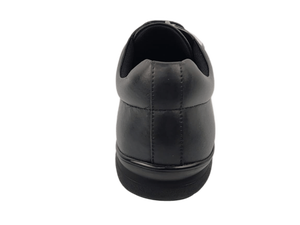 Chaussures derby pour homme en cuir véritable noir, bout rond, lacets, respirantes, légères, semelle en caoutchouc, solides, toutes saisons - Product Image 3