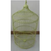 Nouvelle arrivée Cage pour animaux de compagnie en métal rouge enduit de poudre maison d'oiseau Cage d'élevage décorative antique