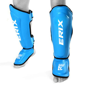 Protège-tibias de boxe Muay Thai en cuir de qualité supérieure, protection personnalisée des jambes, protège-tibias professionnels pour l'entraînement - Product Image 1