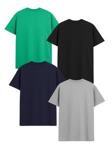Multicolour <b>Mens</b> Relaxed Fit T <b>Shirt</b> Oversized Silhouette Colourful Half Sleeve Casual Wear Modern Fashion 100% Cotton - Product Image 3