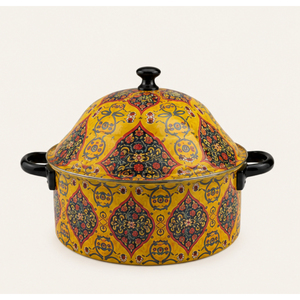 Hot Pot Casserole Stainless Steel Food <b>Warmer</b> Traditional Decorative Pattern Enamel Coated <b>Buffet</b> Serving Dish for Middle East - Product Image 5