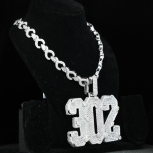 Joyería Hip Hop Personalizada con Número, Letra Inicial de Diamante Multicorte Moissanite, Joyería para Hombres y Mujeres - Product Image 3