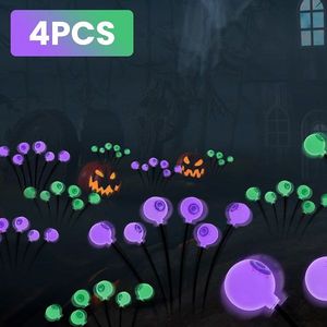 4Packs Outdoor Halloween Solar Scary Eyeballs Lights 24LED Swaying Path Ornaments Scary Eyeballs Decoration for Halloween - Product Image 1