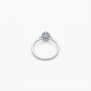 Bague de fiançailles en diamant de laboratoire certifié IGI, taille poire et taille ronde, or 10K 14K 18K, bague de promesse, cadeau d'anniversaire de mariage - Product Image 3