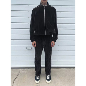 Conjunto Deportivo de Terciopelo para Mujer, Chaqueta y Pantalones Jogger de Dos Piezas, Estilo Y2K, Ropa Deportiva Urbana - Product Image 4