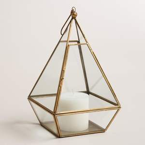 Metal <b>Terrarium</b> clear Glass Candle Table Top Lantern With Brass Finished Candle Holder <b>for</b> Decoration Handmade Items on <b>Sale</b> - Product Image 1